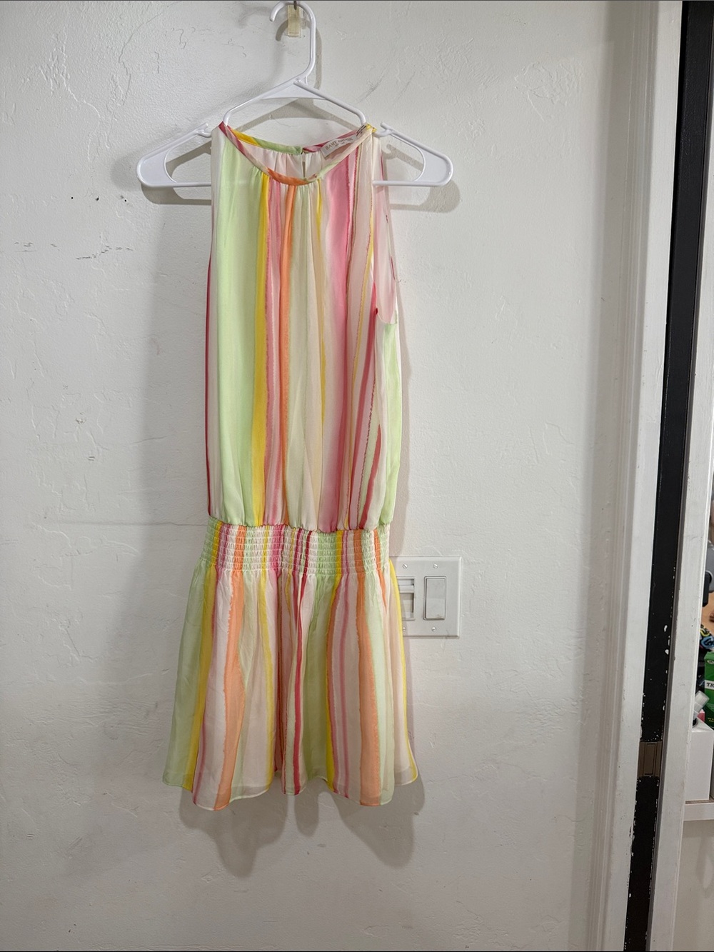 Ramy Brook Girls' Pastel Striped Halter Dress